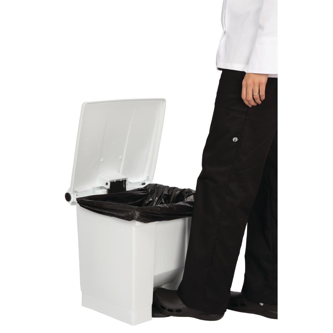 Rubbermaid Step-On Pedal Bin White 30.5Ltr