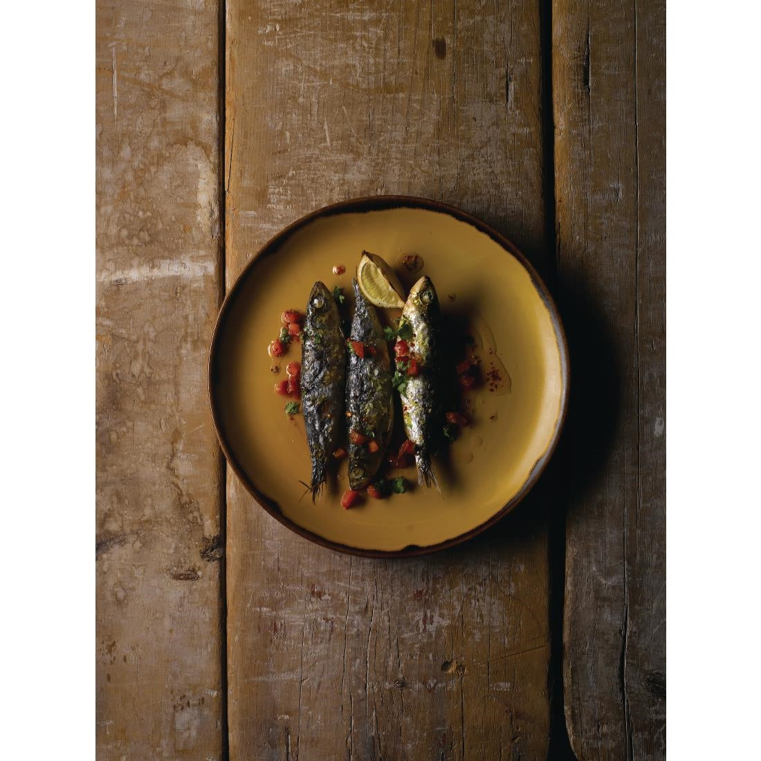 Dudson Harvest Deep Coupe Plates Mustard 255mm (12 Pack)