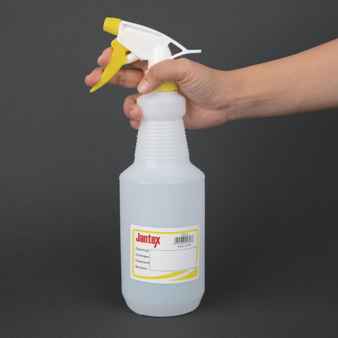 Jantex Colour-Coded Trigger Spray Bottle Yellow 750ml