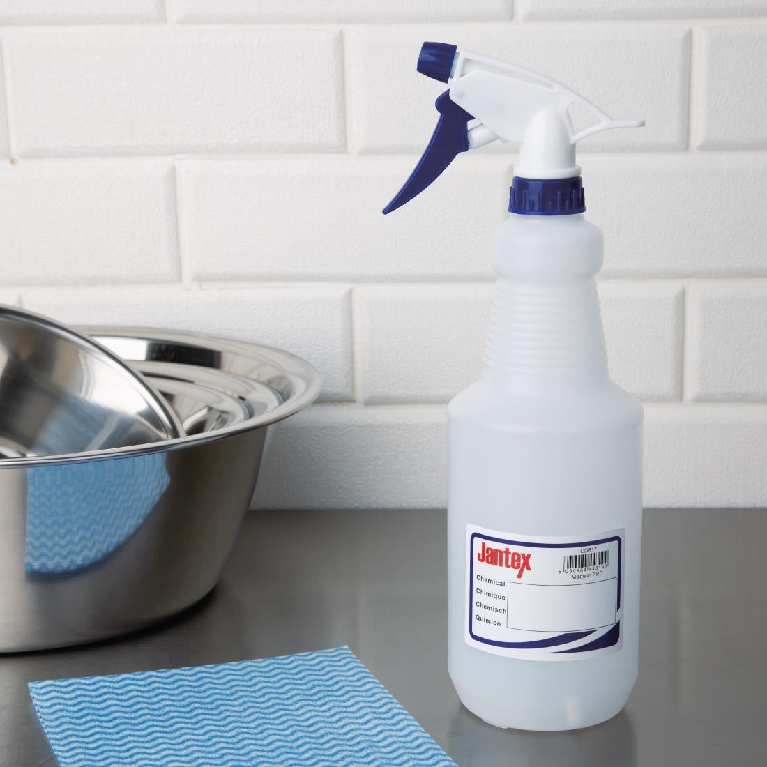 Jantex Colour-Coded Trigger Spray Bottle Blue 750ml
