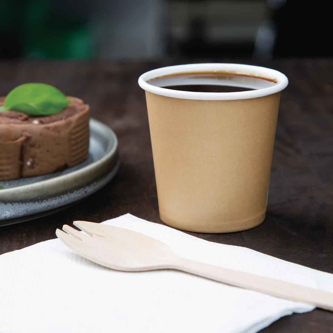Fiesta Recyclable Espresso Cups Single Wall Kraft 114ml (50 Pack)