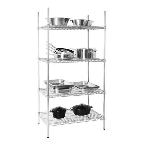 Vogue 4 Tier Wire Shelving Kit 915x610mm