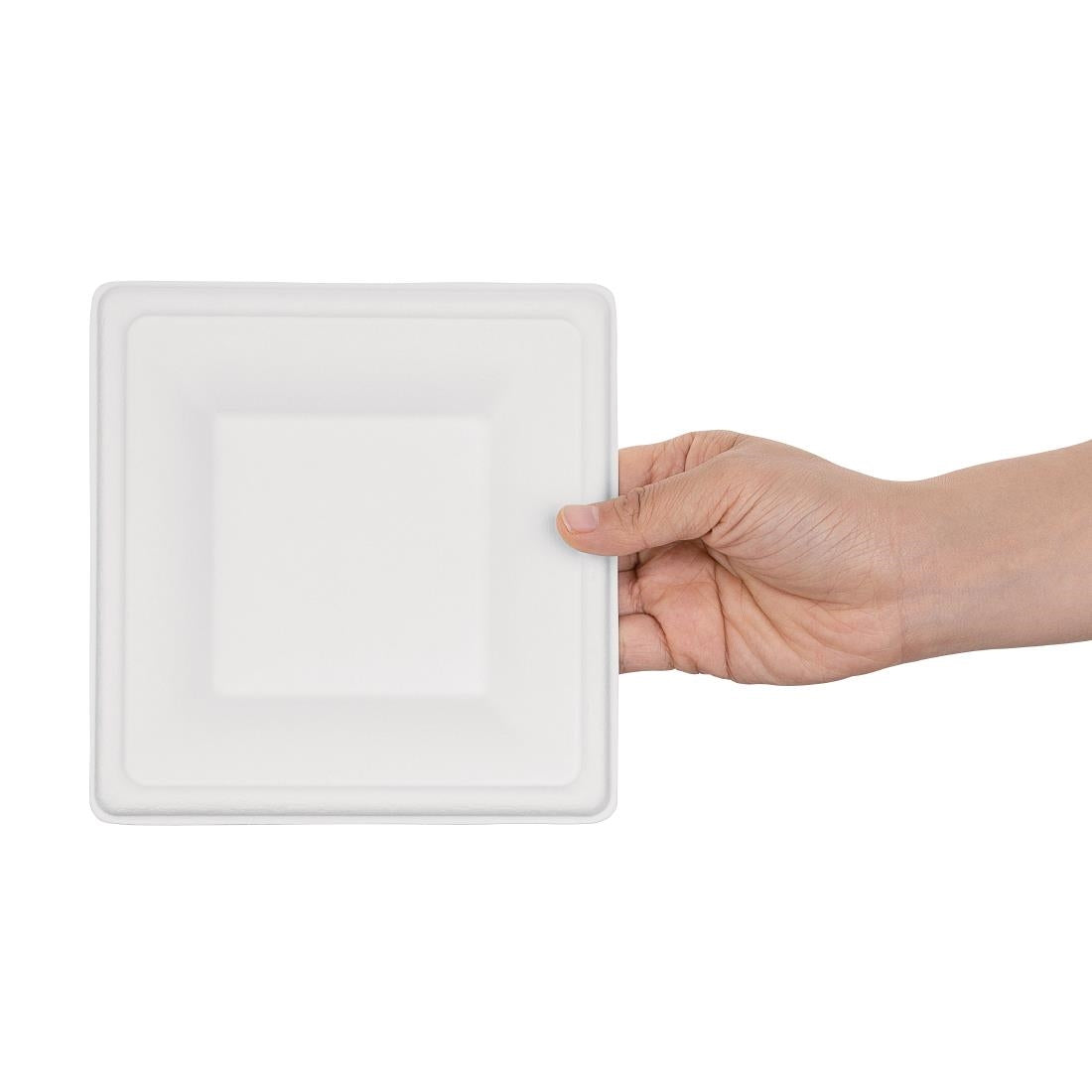 Fiesta Compostable Bagasse Square Plates 159mm (50 Pack)