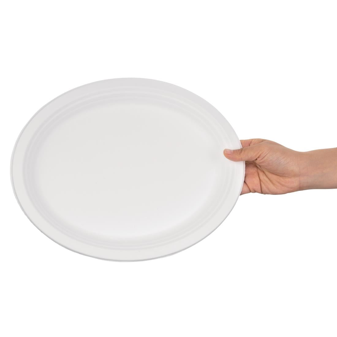 Fiesta Compostable Bagasse Oval Plates 316mm (50 Pack)