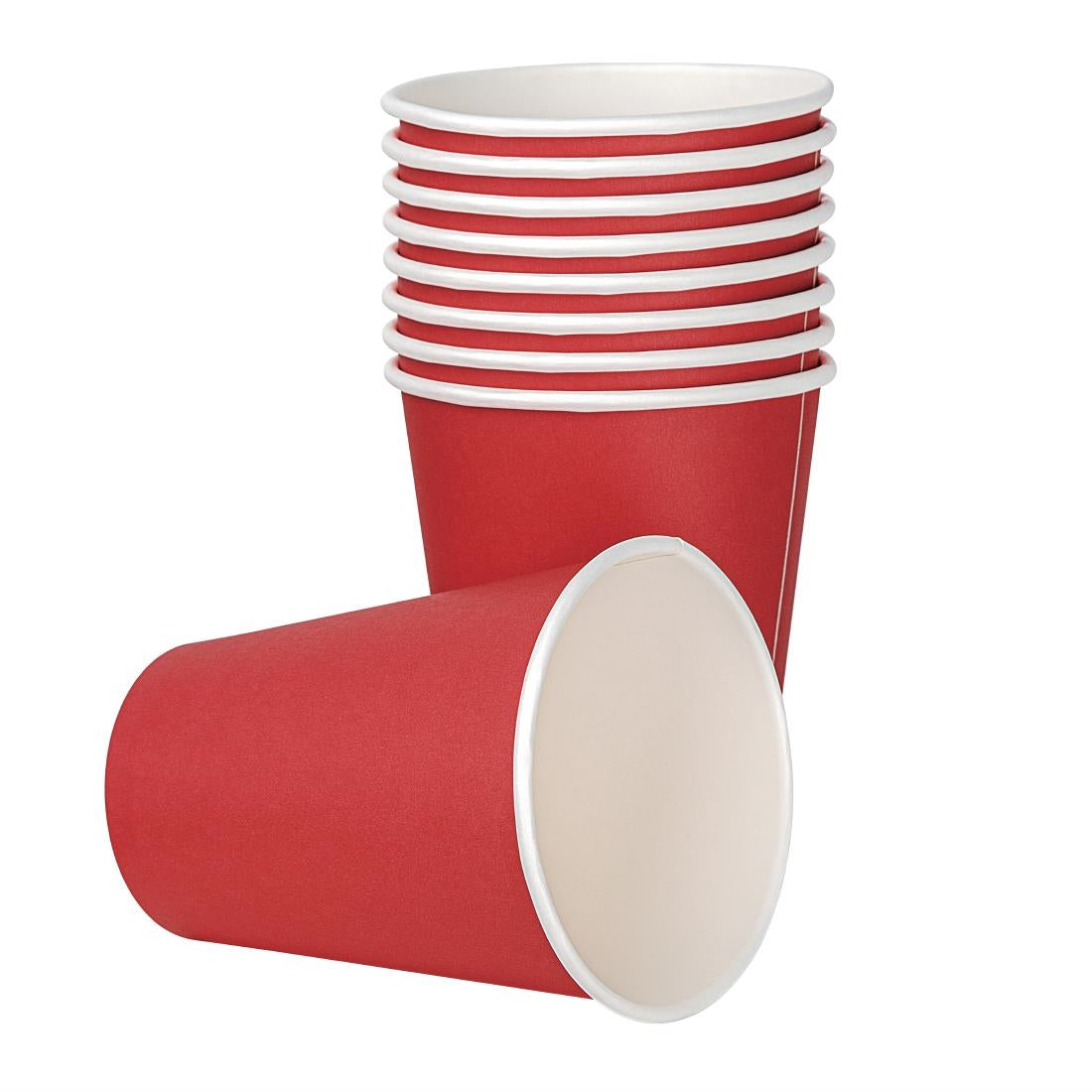 Recyclable Single Wall Takeaway Coffee Cups red