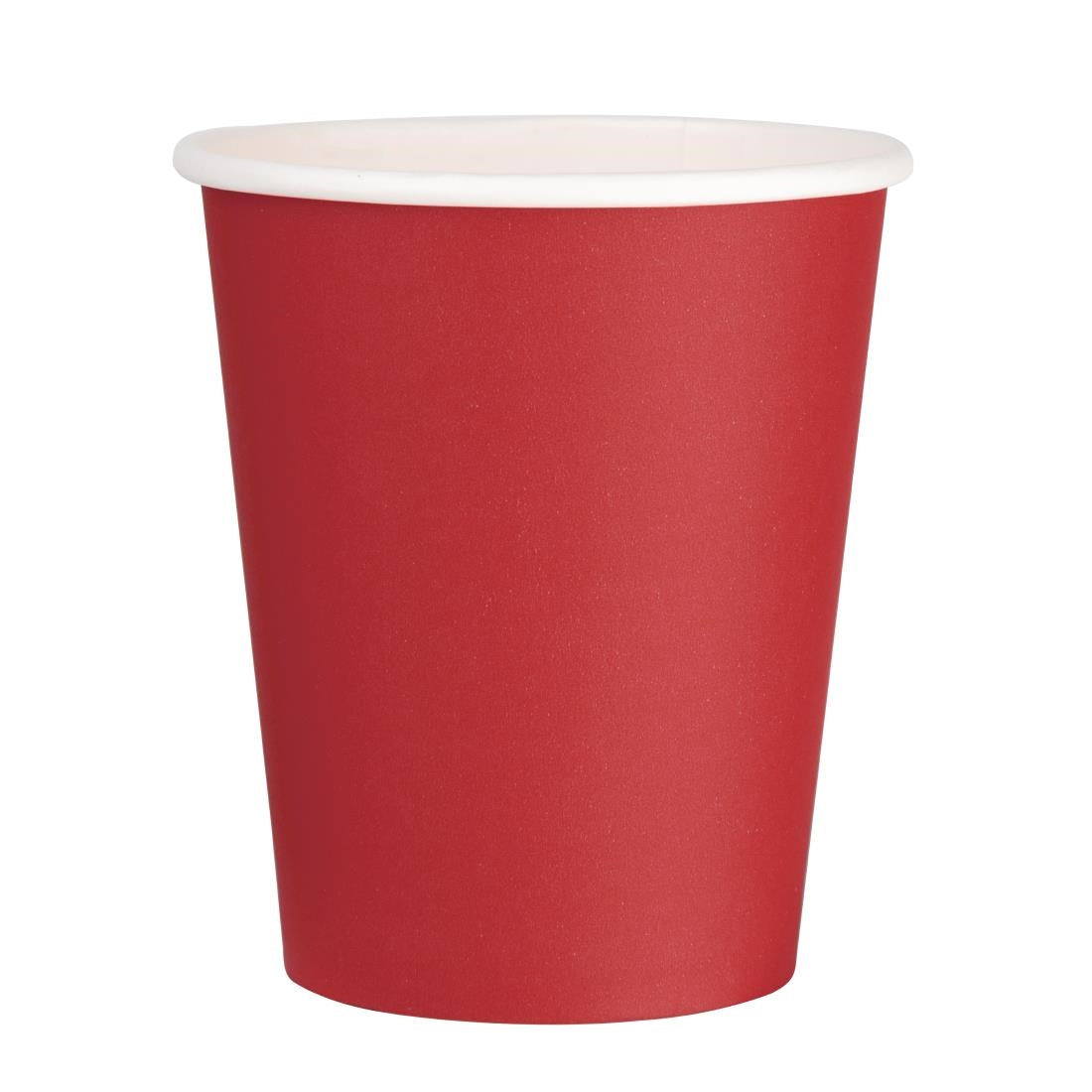 Fiesta Recyclable Single Wall Takeaway Coffee Cups Red 225ml / 8oz (1000 Pack)