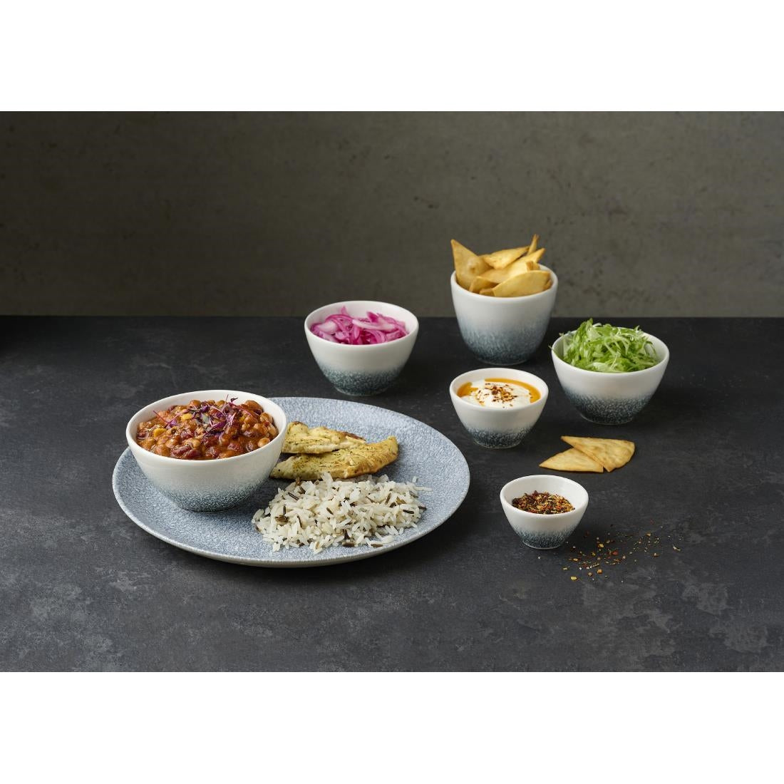 Churchill Studio Prints Raku Topaz Blue Snack Bowls 400ml (12 Pack)