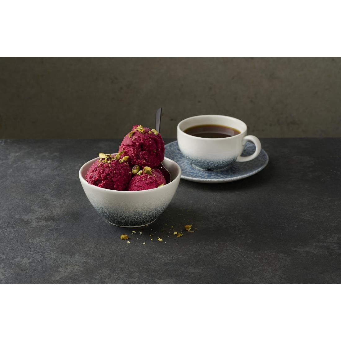 Churchill Studio Prints Raku Topaz Blue Deep Bowls 240ml (12 Pack)