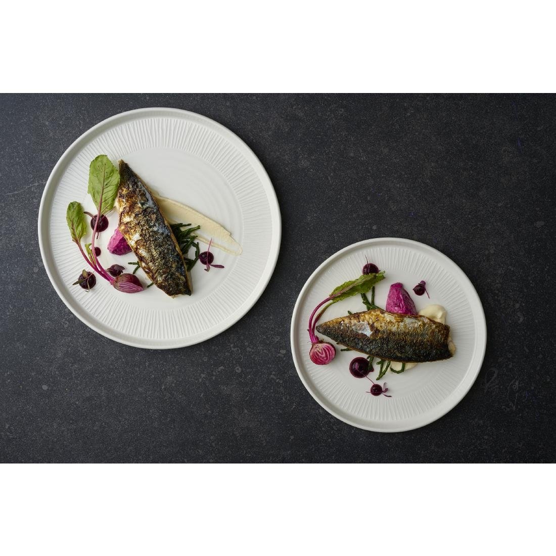 Churchill Bamboo White Walled Plates 260mm (6 Pack)