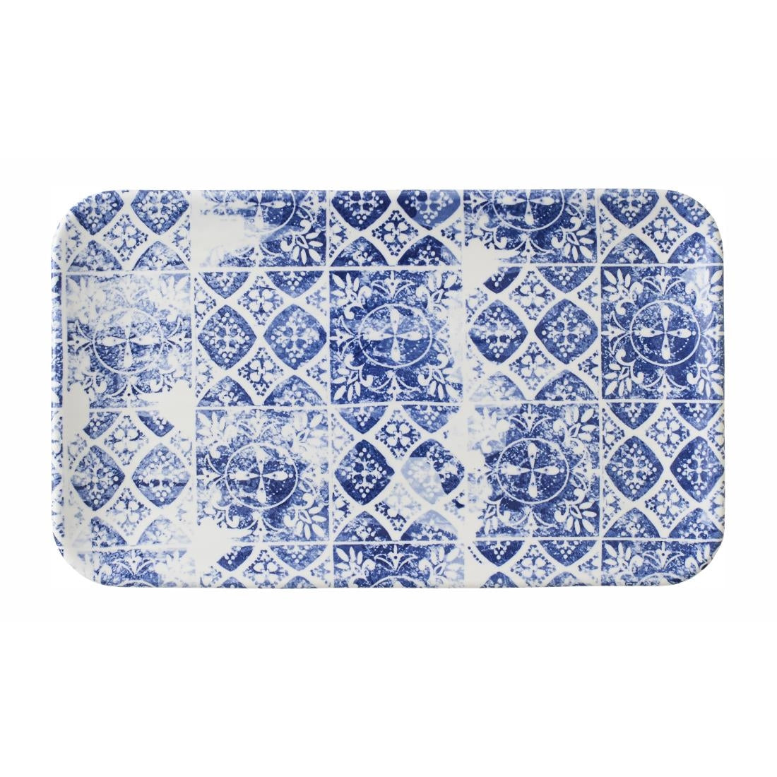 Dudson Makers Collection Organic Rectangular Platters Porto Blue 179mm (12 Pack)