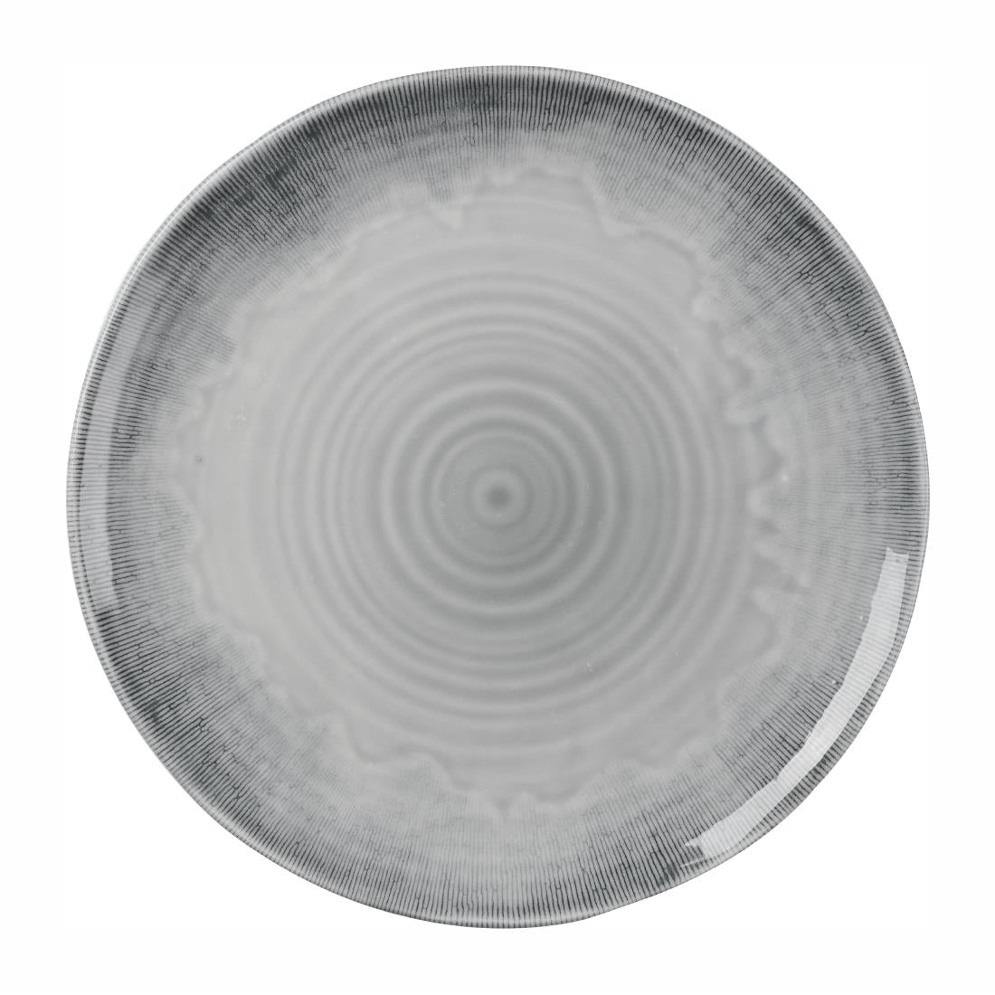 Dudson Harvest Flux Grey Organic Coupe Plates 295mm (12 Pack)