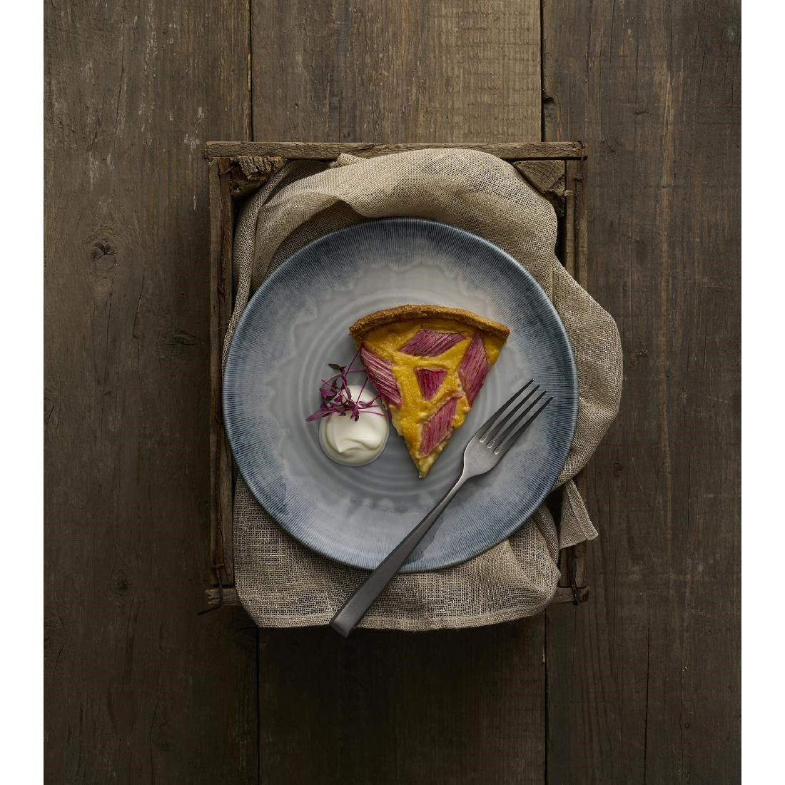 Dudson Harvest Flux Grey Organic Coupe Plates 230mm (12 Pack)