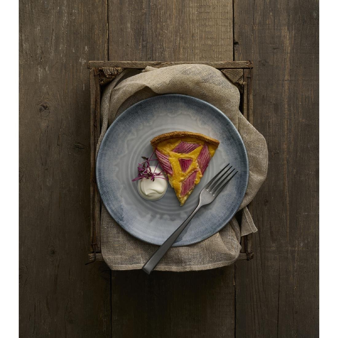 Dudson Harvest Flux Grey Organic Coupe Plates 295mm (12 Pack)