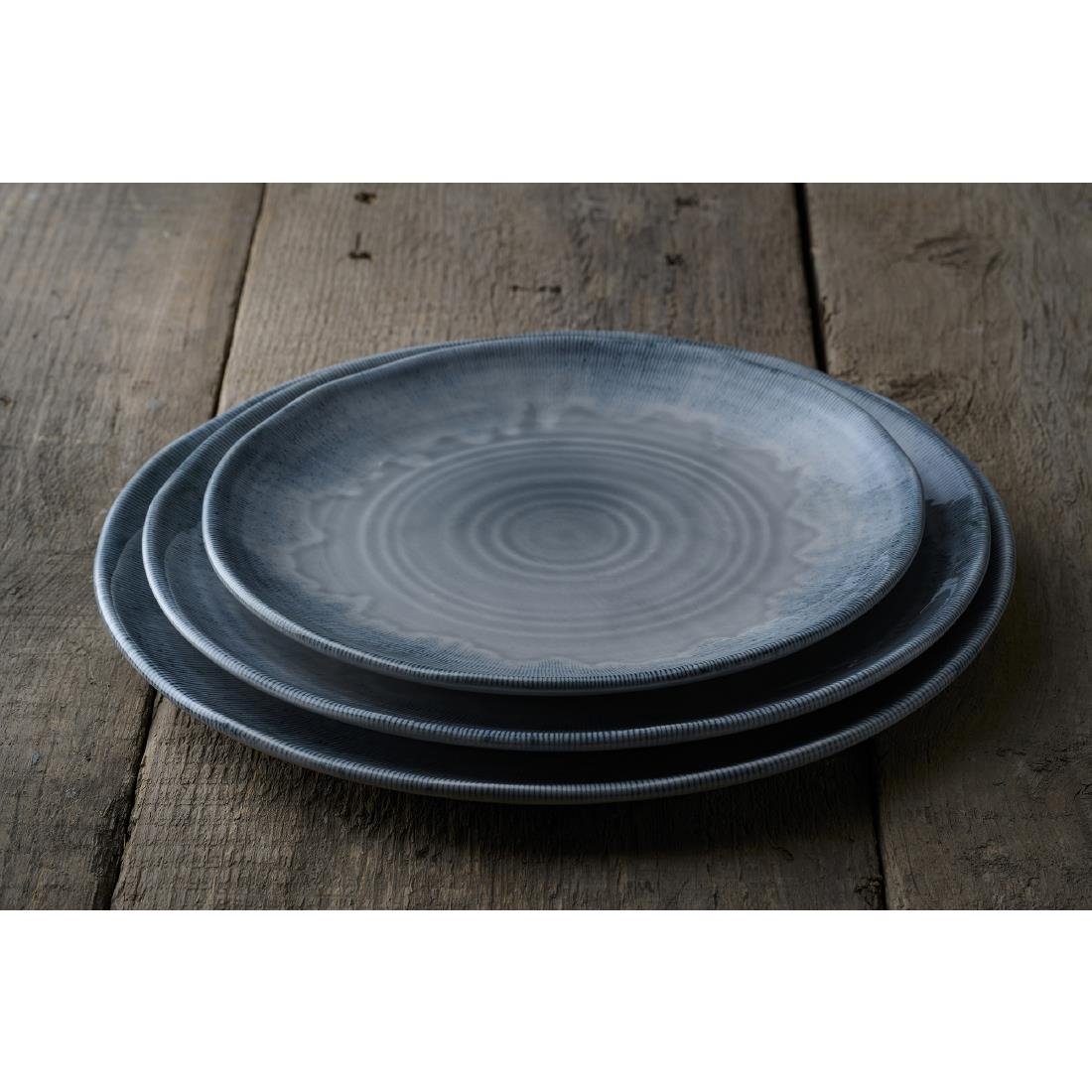 Dudson Harvest Flux Grey Organic Coupe Plates 275mm (12 Pack)