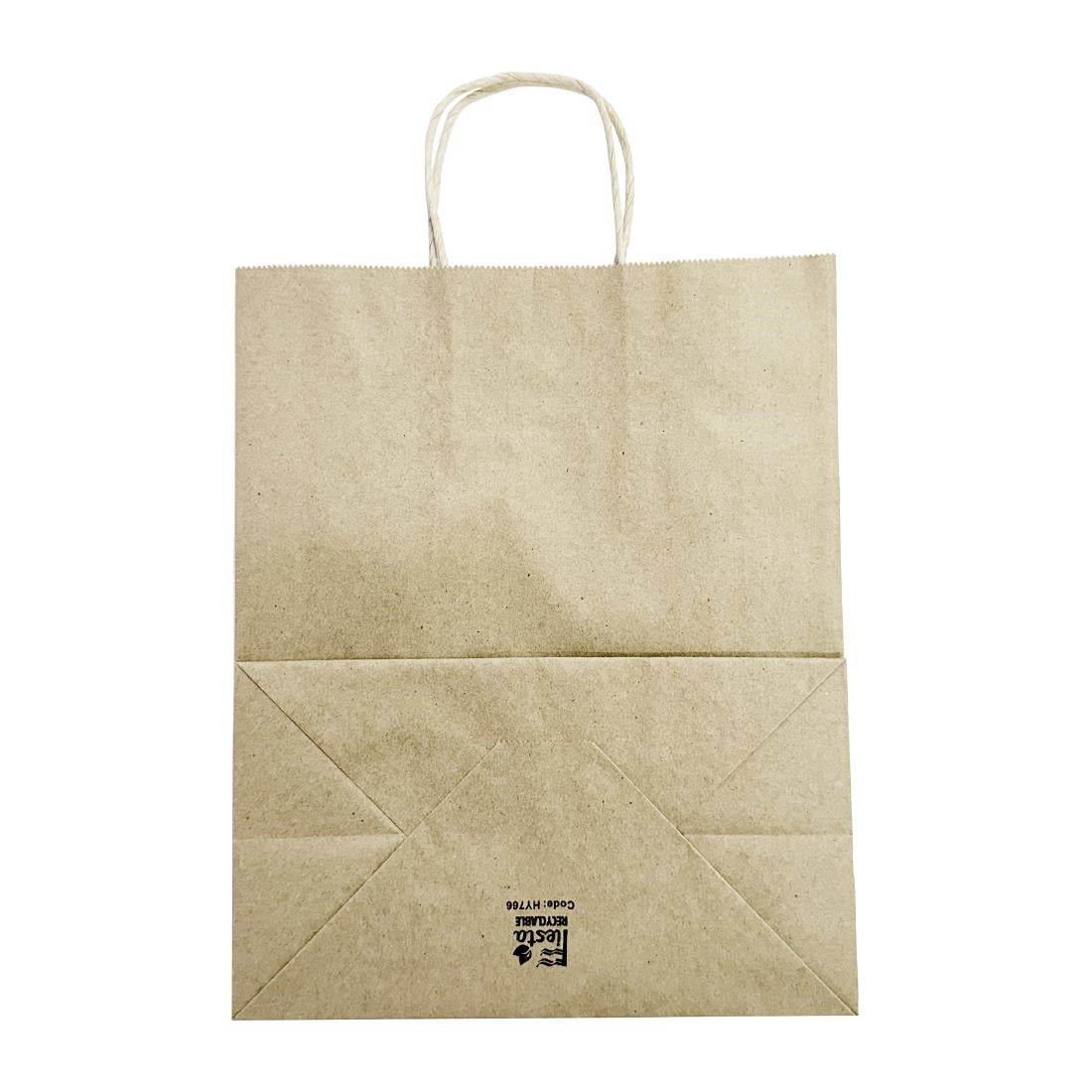 Fiesta Recyclable Twist Handle Brown Paper Bags Large (250 Pack)