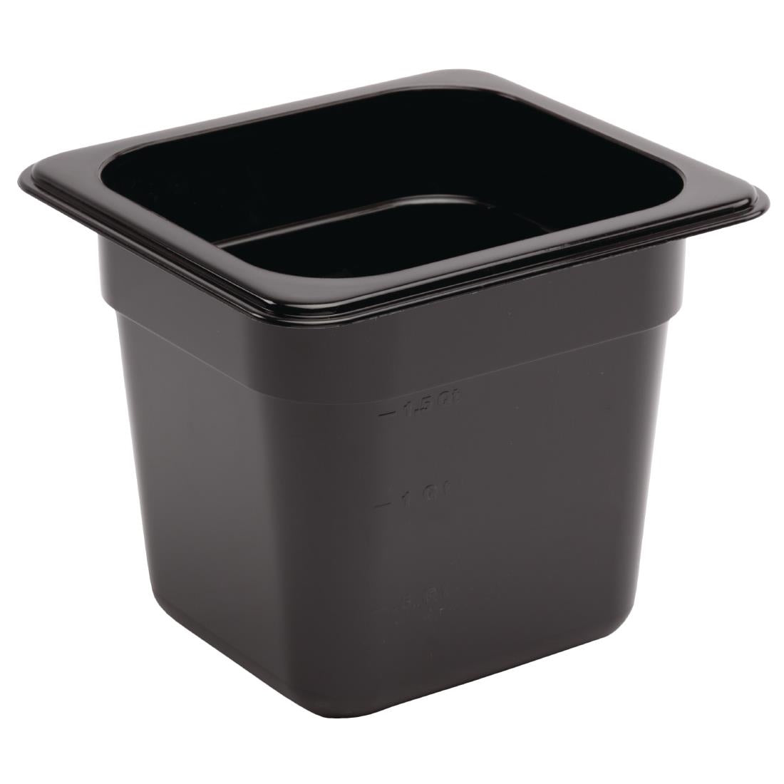 Vogue ABS Gastronorm Tray Black GN 1/6 150mm