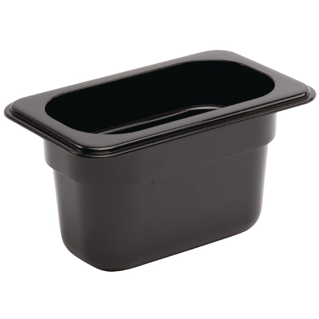 Vogue ABS Gastronorm Tray Black GN 1/9 100mm