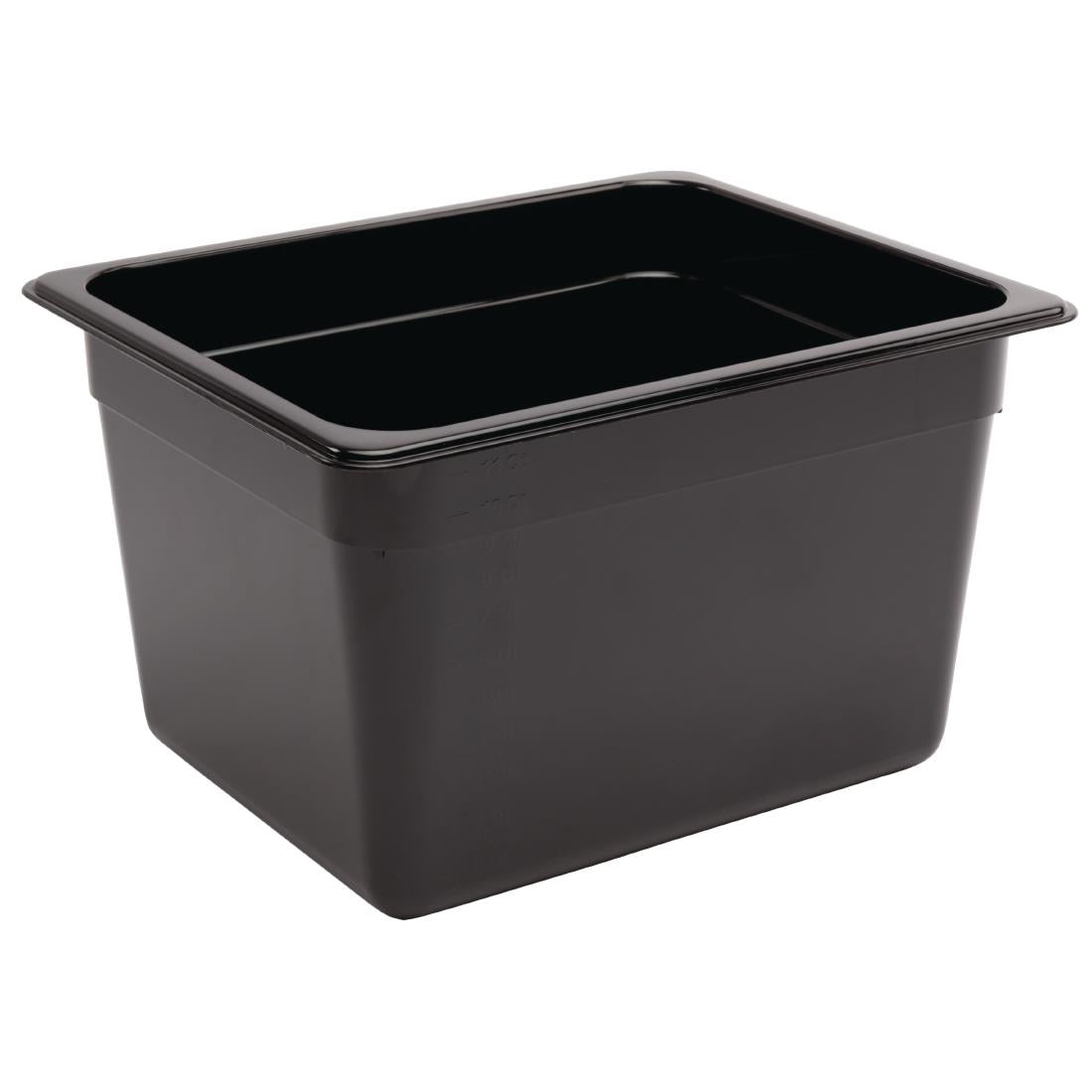 Vogue ABS Gastronorm Tray Black GN 1/2 200mm