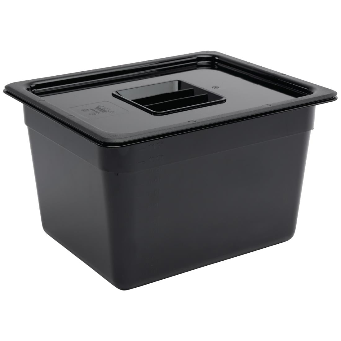 Vogue ABS Gastronorm Tray Black GN 1/2 200mm