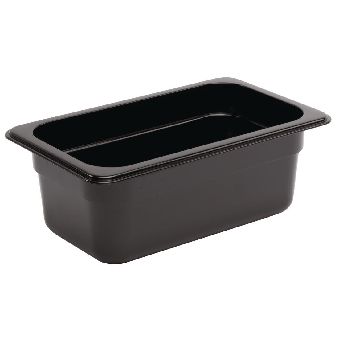 Vogue ABS Gastronorm Tray Black GN 1/4 100mm