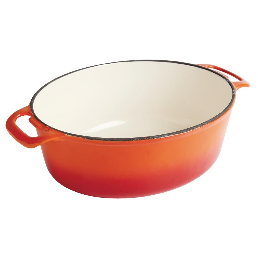 Vogue Oval Casserole Dish Orange 5Ltr