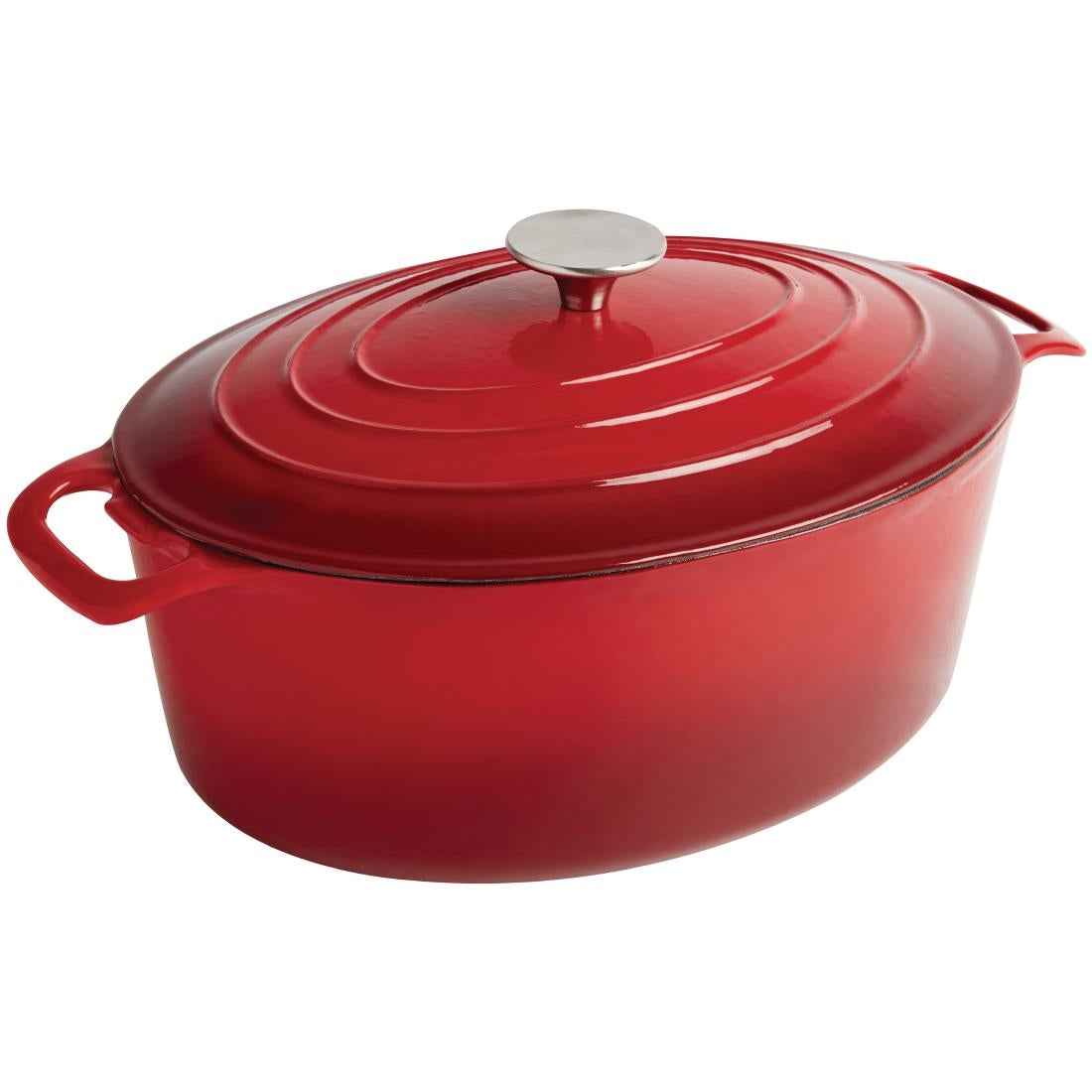 Vogue Oval Casserole Dish Red 5Ltr