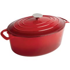 Vogue Oval Casserole Dish Red 5Ltr