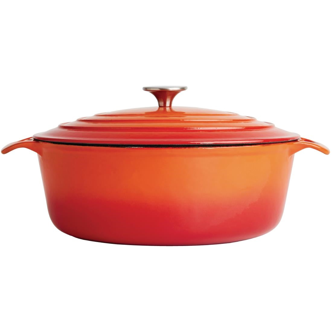 Vogue Oval Casserole Dish Orange 5Ltr