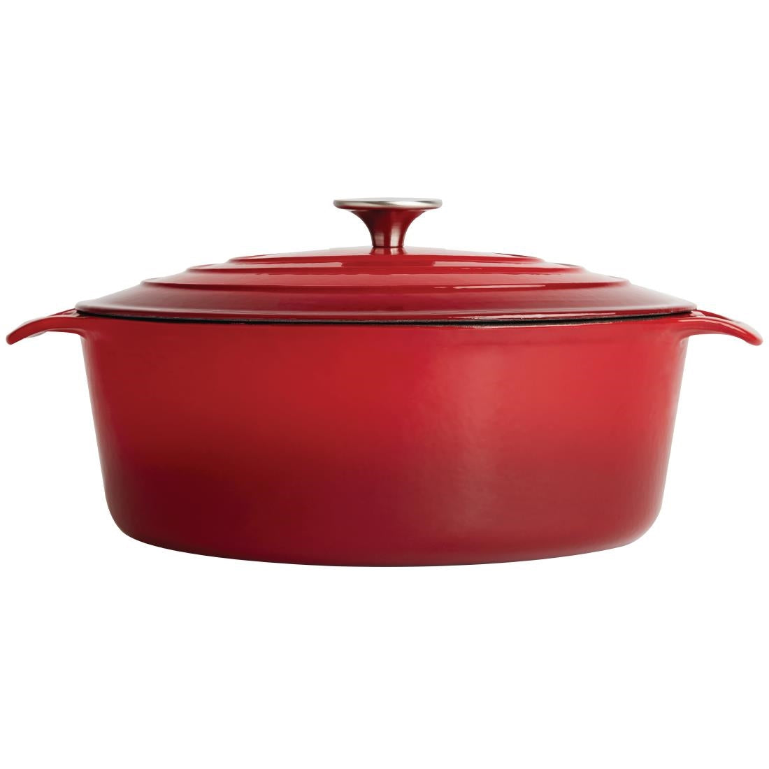 Vogue Oval Casserole Dish Red 5Ltr