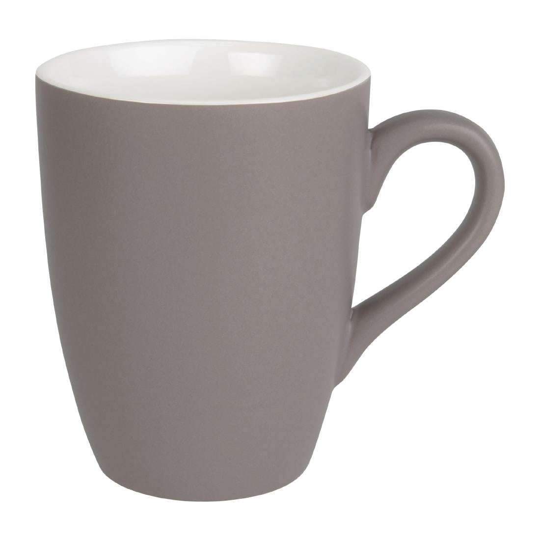 Olympia Pastel Mugs Grey 340ml (6 Pack)