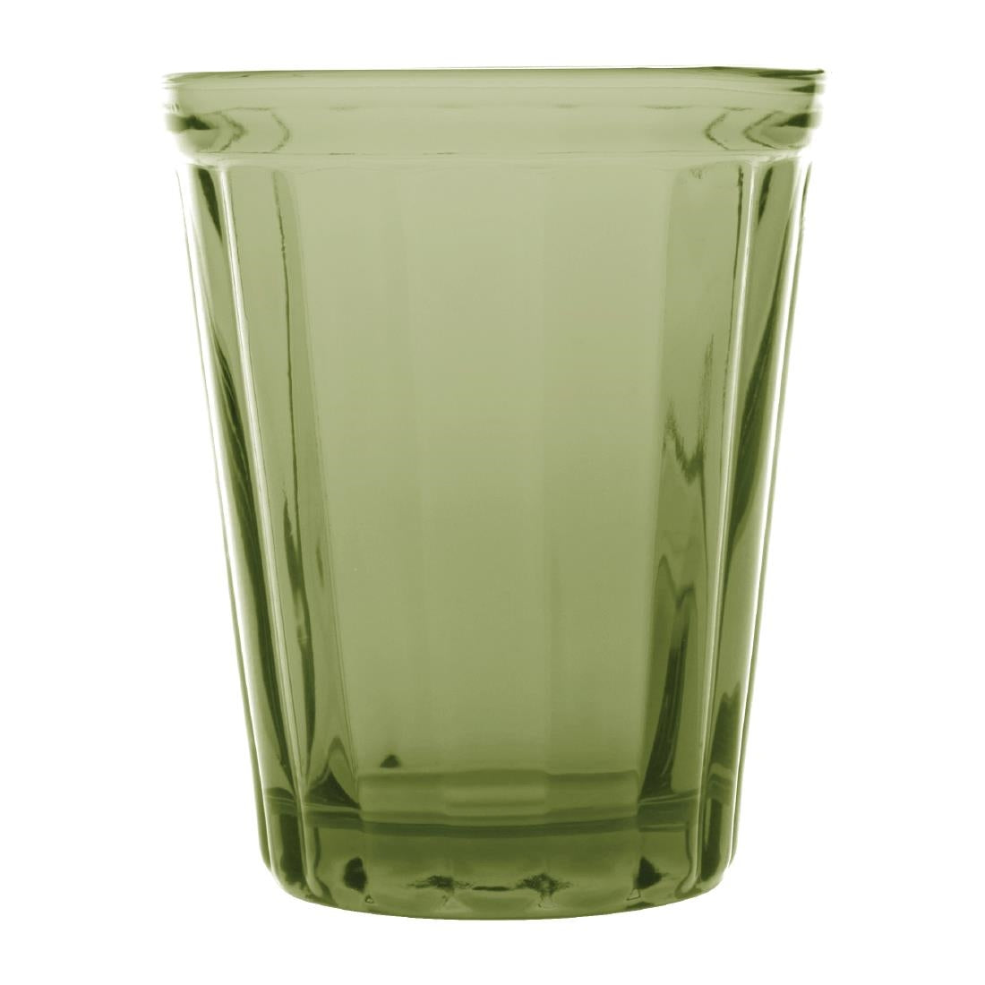 Olympia Cabot Panelled Glasses Tumblers Green 260ml (6 Pack)