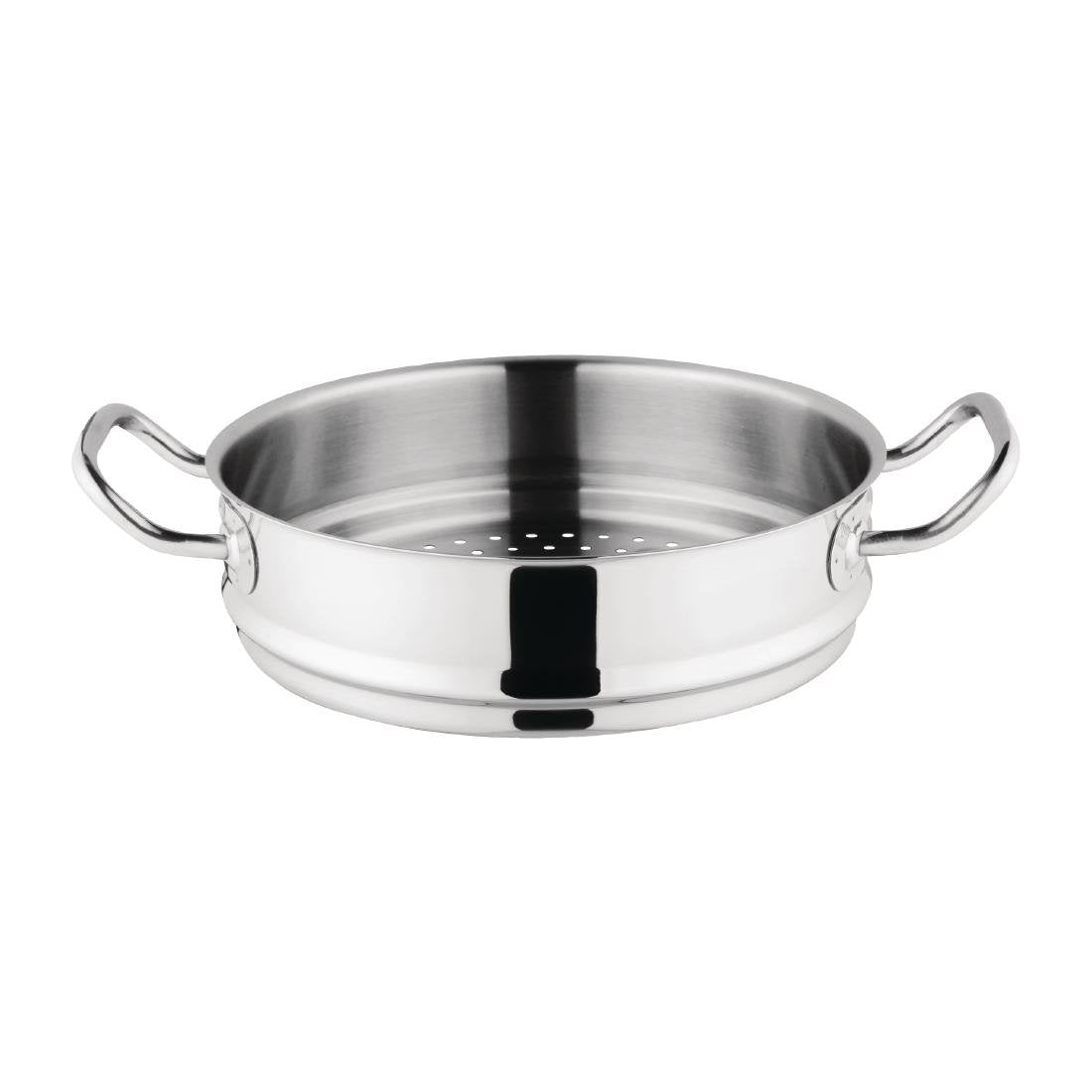 Vogue Stainless Steel and Aluminium Tri-Wall Steamer 24cm
