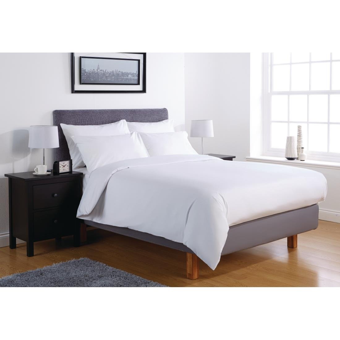 Mitre Comfort Percale Fitted Sheet White King Size
