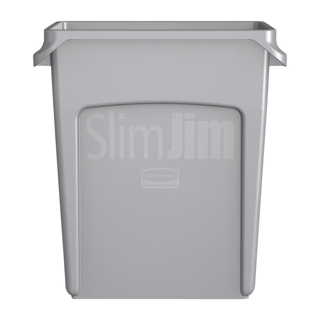 Rubbermaid Slim Jim Container with Venting Channels Grey 60Ltr