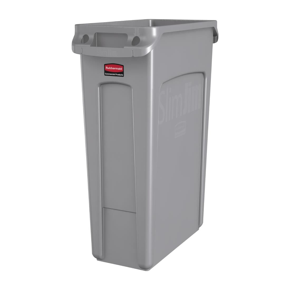 Rubbermaid Slim Jim Bin with Venting Channels Grey 87Ltr