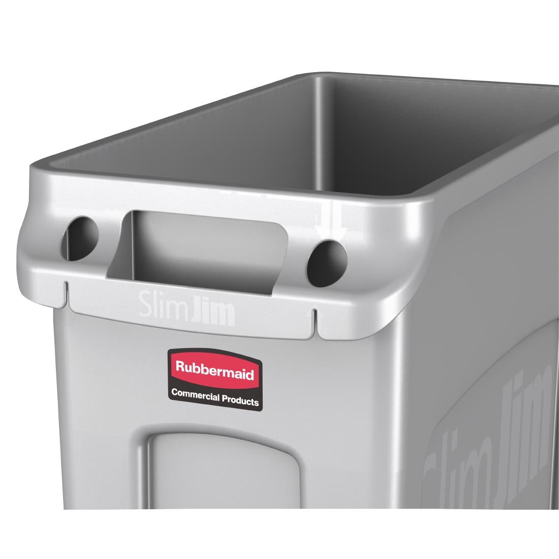 Rubbermaid Slim Jim Bin with Venting Channels Grey 87Ltr