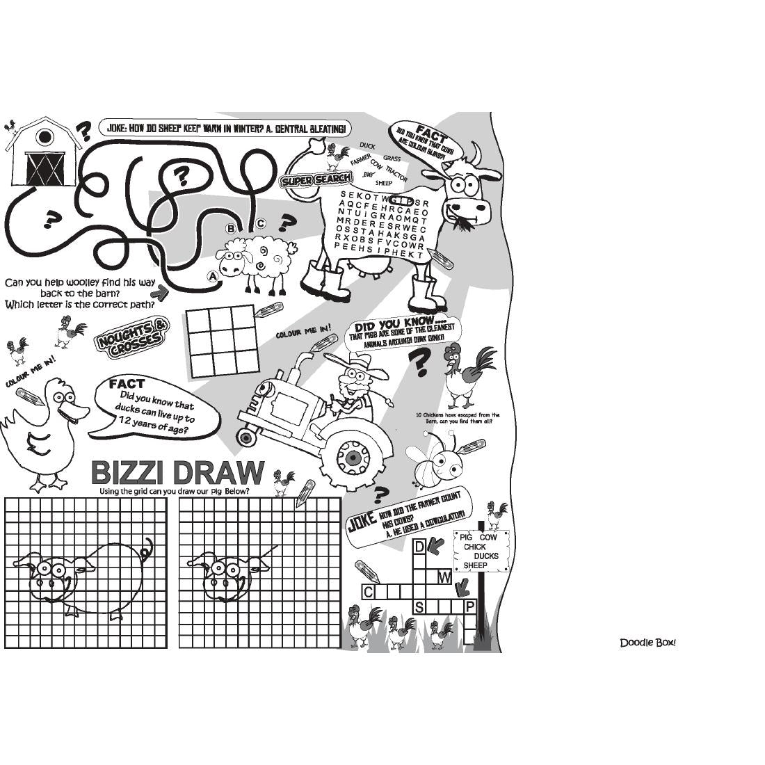 Crafti's Kids Activity Sheet Assorted Designs (500 Pack)