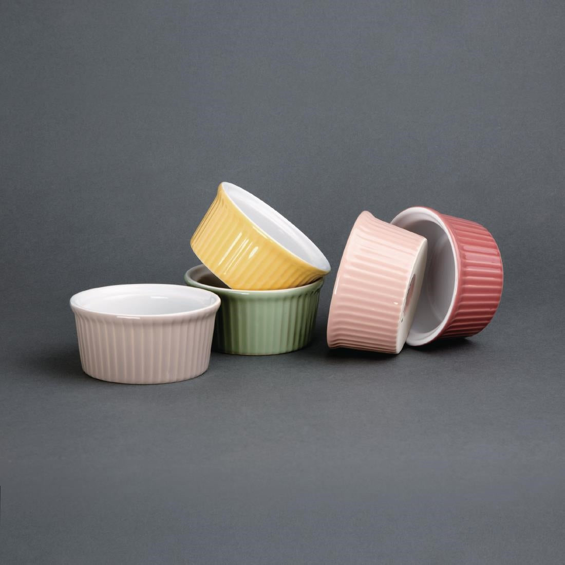 Olympia Pastel Ramekins Grey 90mm (12 Pack)