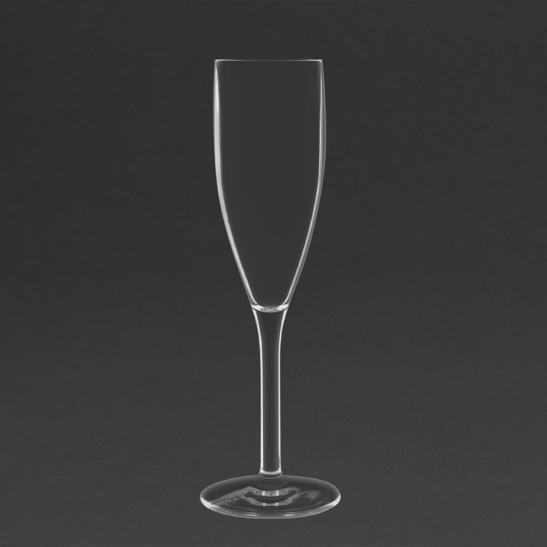 Olympia Kristallon Polycarbonate Champagne Flutes 200ml (12 Pack)