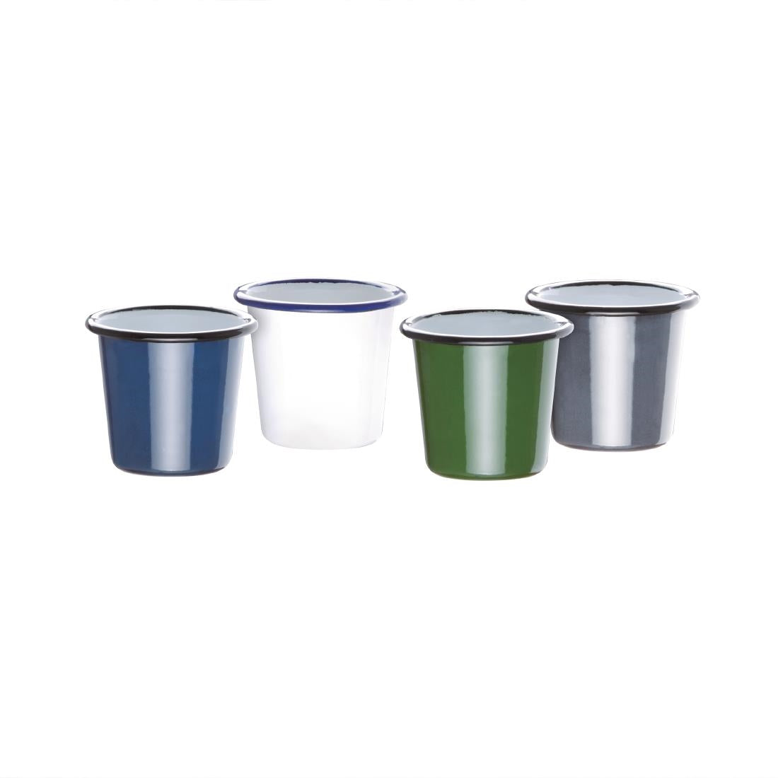 Olympia Enamel Tumblers Grey 310ml (6 Pack)