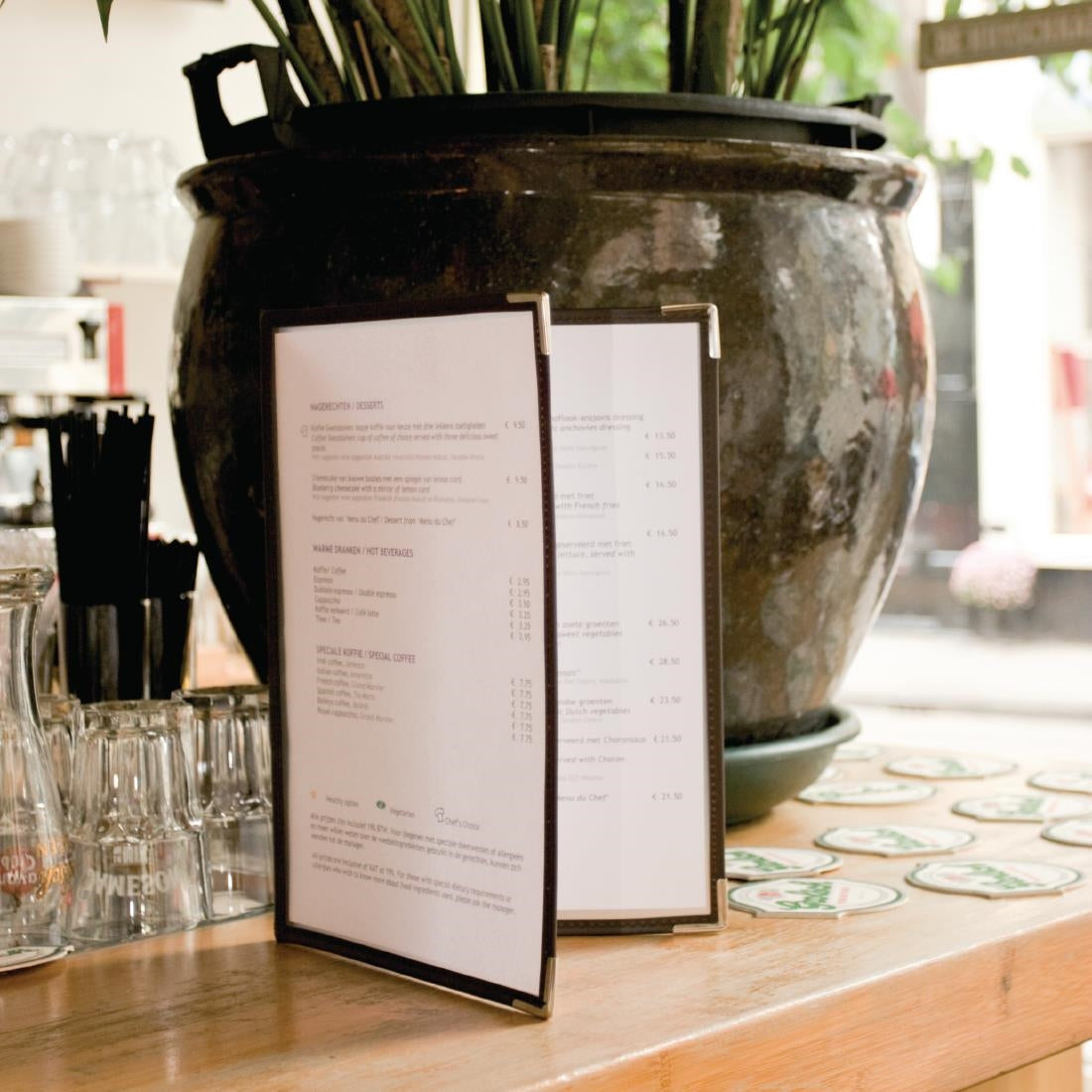 Securit Crystal Double Sided Menu Cover A4 Double (3 Pack)