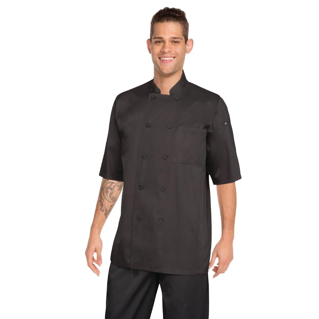 Chefs Works Montreal Unisex Chef Jacket Black 3XL