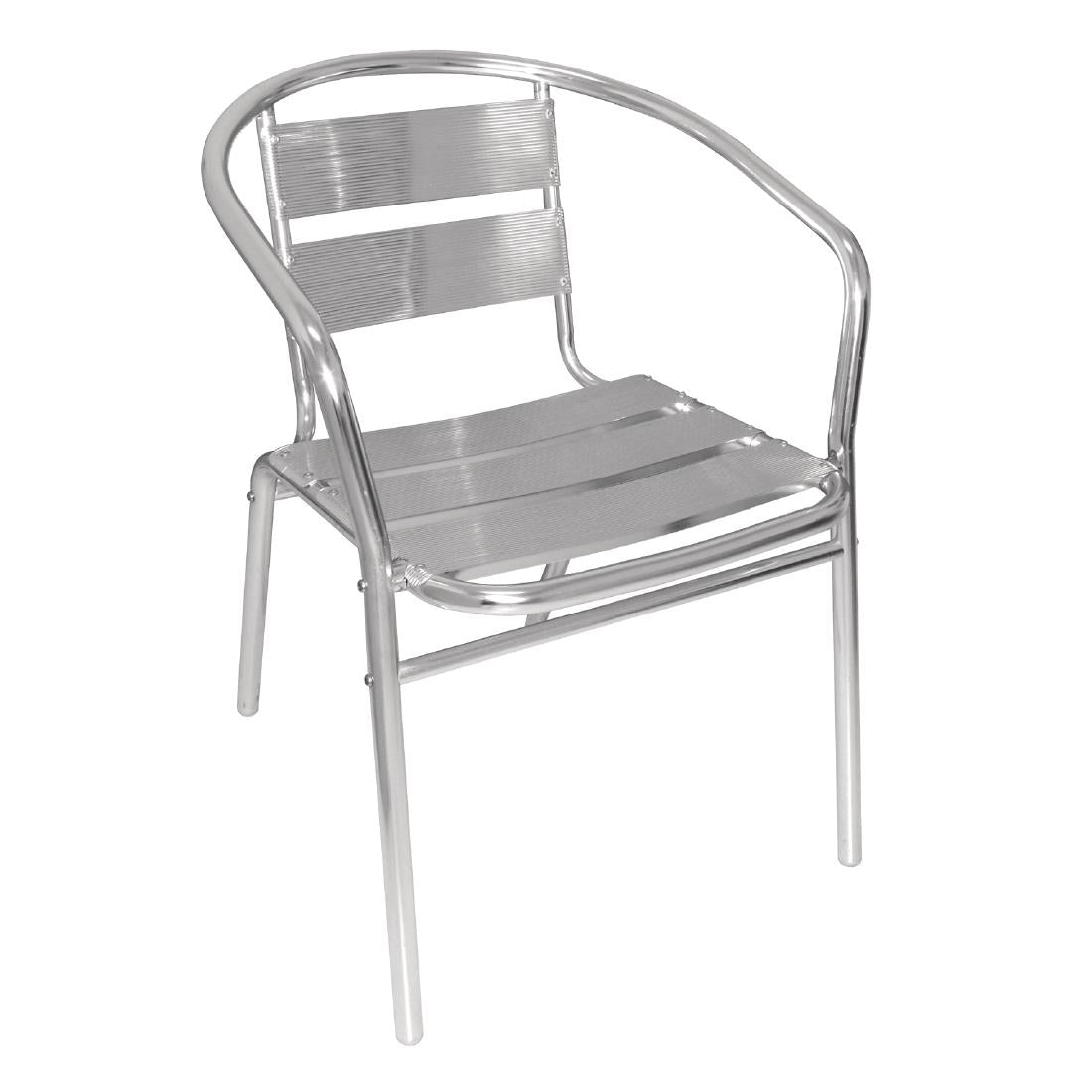 Bolero Aluminium Stacking Chairs (4 Pack)
