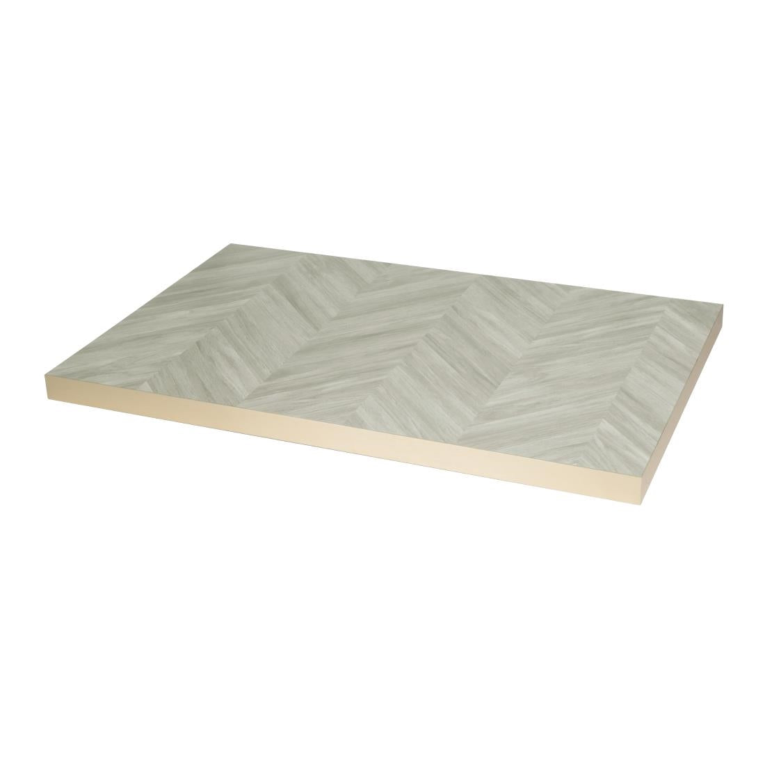 Bolero Rectangular Table Top Chevron Design 1100x 700mm