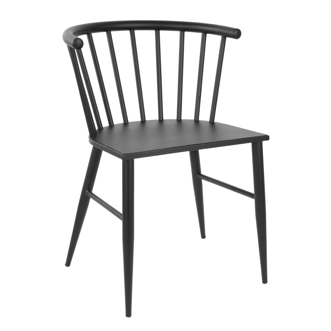 Bolero Harrowdene Black Spindle Chairs (2 Pack)