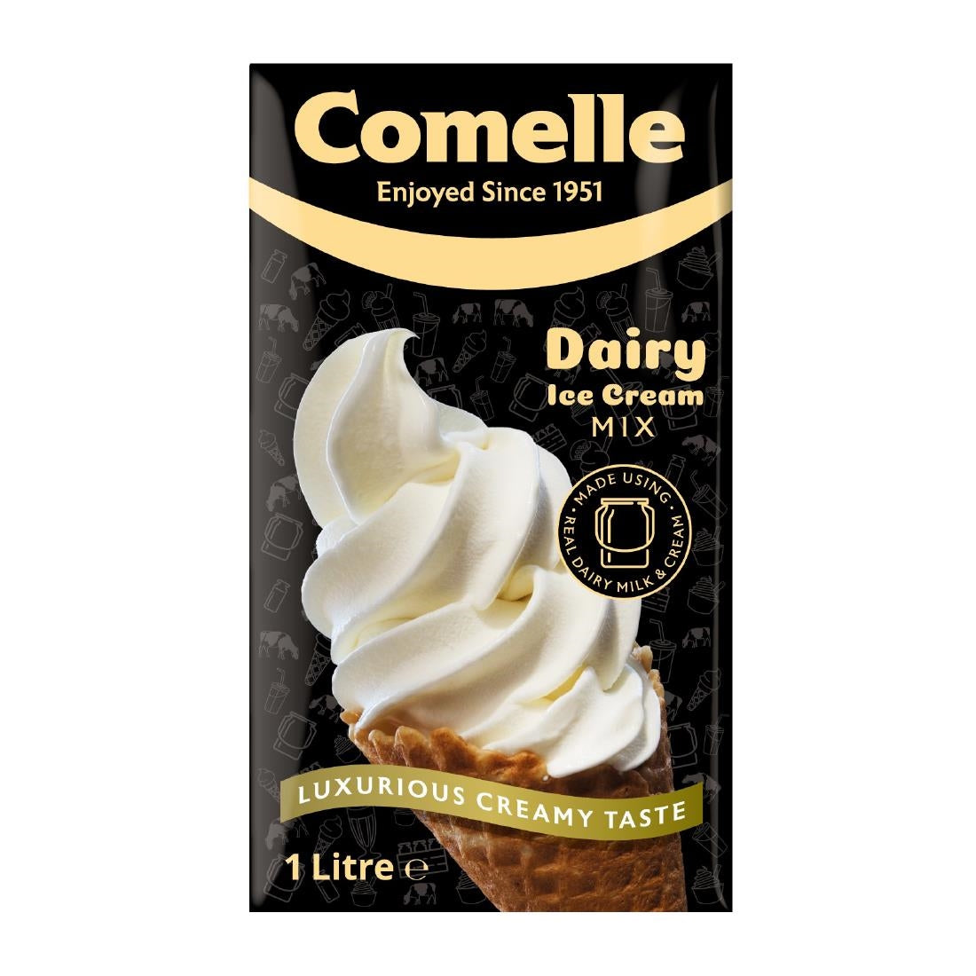 Comelle Dairy Ice Cream Mix 1Ltr (12 Pack)