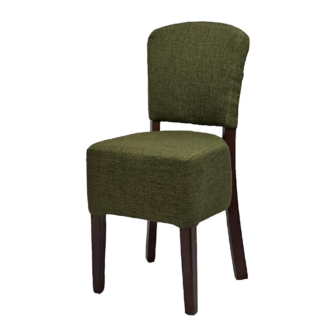 Hanoi Dining Chairs In Dark Walnut with Shetland Forest Seatpad (2 Pack)