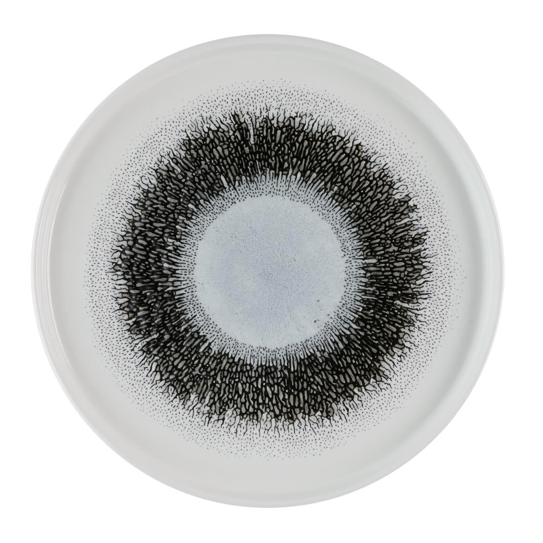 Churchill Studio Prints Fusion Black Walled Plates 260mm (6 Pack)
