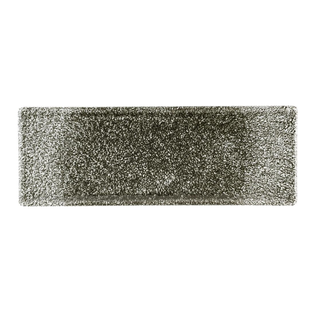 Churchill Raku Quartz Black Oblong Plates 250 x 90mm (6 Pack)