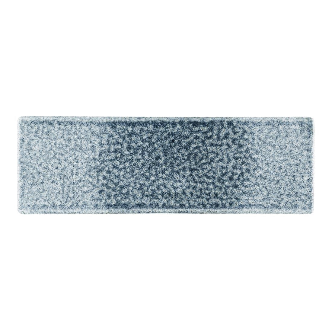 Churchill Raku Topaz Blue Oblong Plates 330 x 110mm (6 Pack)